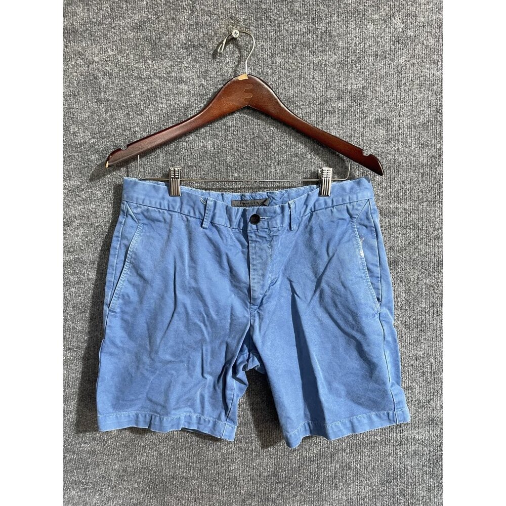 Oasis Shorts Mens 38 Blue Chino 100% Cotton Flat Front Casual Summer Pockets
